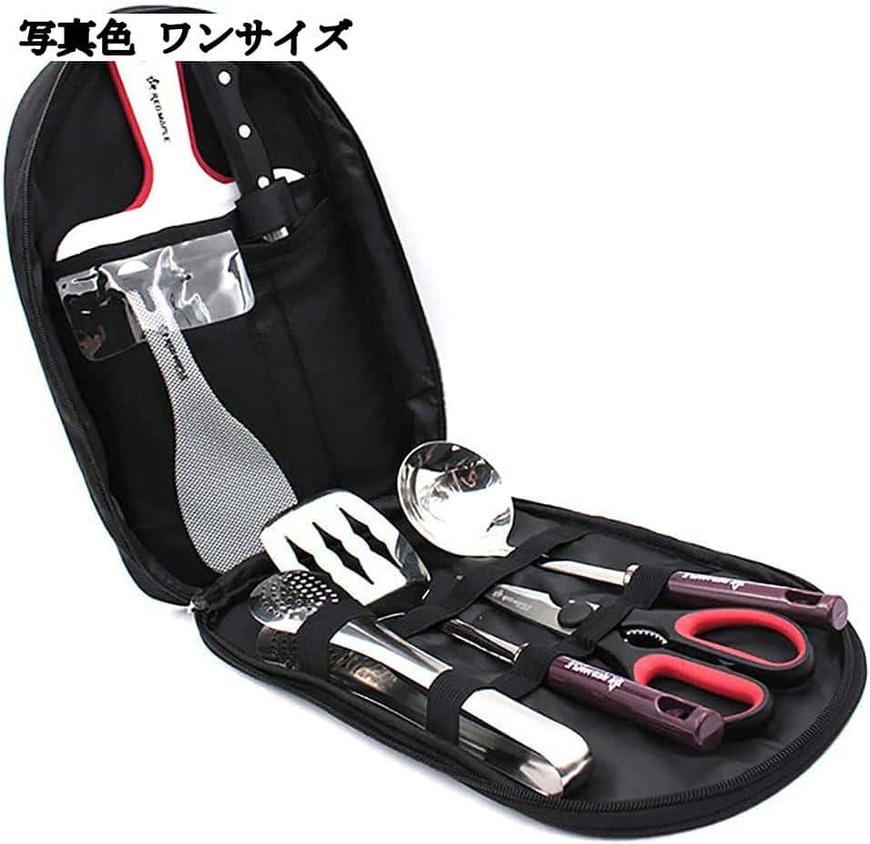 樂天商城 - 調理器具セット キャンプ 食器 ステンレス バーベキュー BBQ アウトドア クッキングツール ピクニック 収納バッグ付き 携帯便利 ブラック