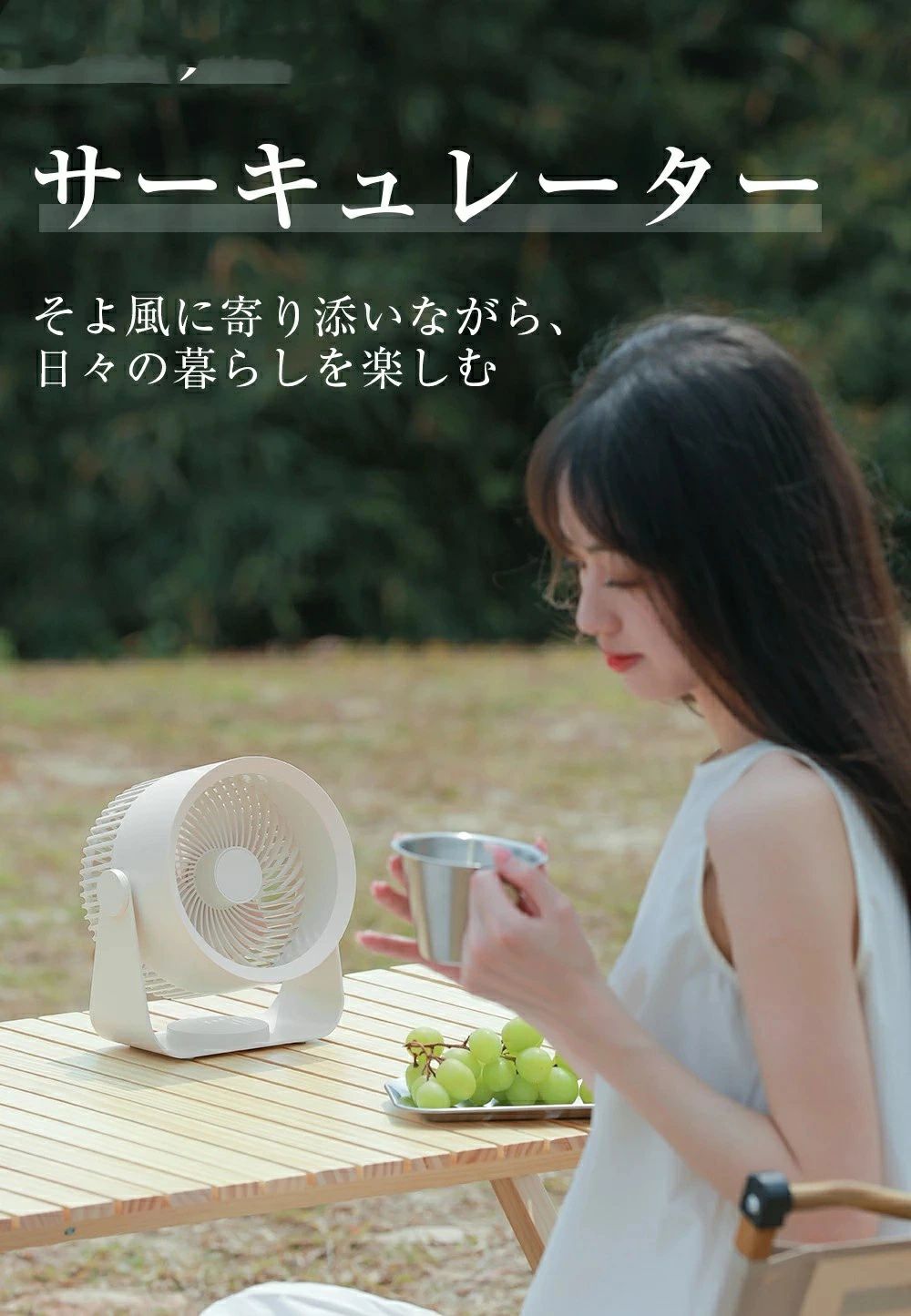 卓上扇風機 サーキュレーター dcモーター 壁掛け 扇風機 3段階風量調節 充電式 静...