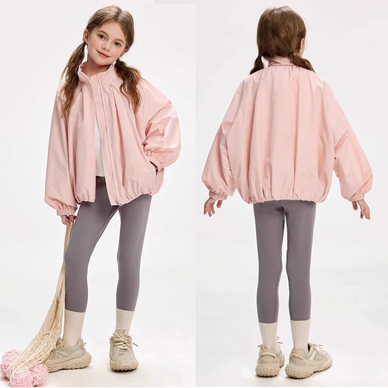 天神橋セレクトのキッズ アウター 女の子 子供服 ジャケット フードなし 無地 おしゃれ トップス 春 秋 通学 通園 お出かけ デイリー ガールズ ジュニア こどもファッション｜アングル2