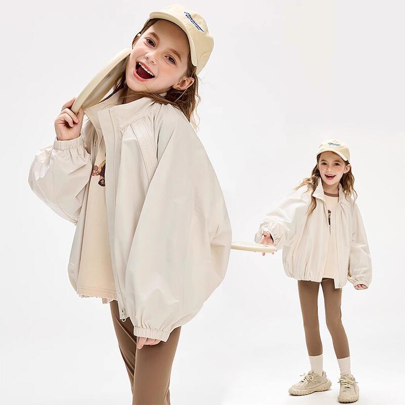天神橋セレクトのキッズ アウター 女の子 子供服 ジャケット フードなし 無地 おしゃれ トップス 春 秋 通学 通園 お出かけ デイリー ガールズ ジュニア こどもファッション｜アングル3