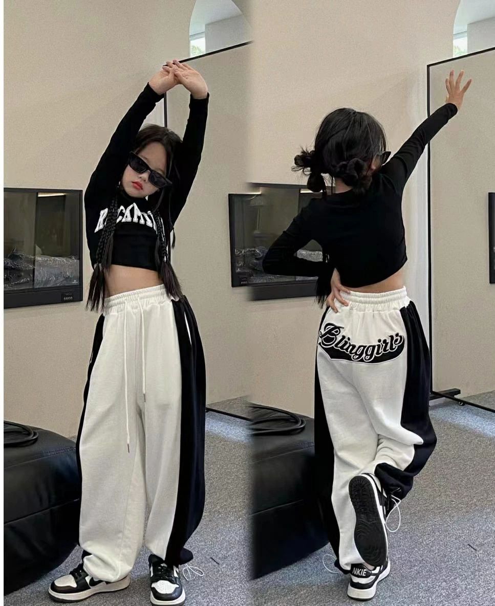 Long-Trousers, Trousers - 子ども服 ロ 女の子 ズボン カーゴパンツ ヒップホップ ダンスキッズ衣装 ダンス衣装 パンツ 男の子 男女兼用