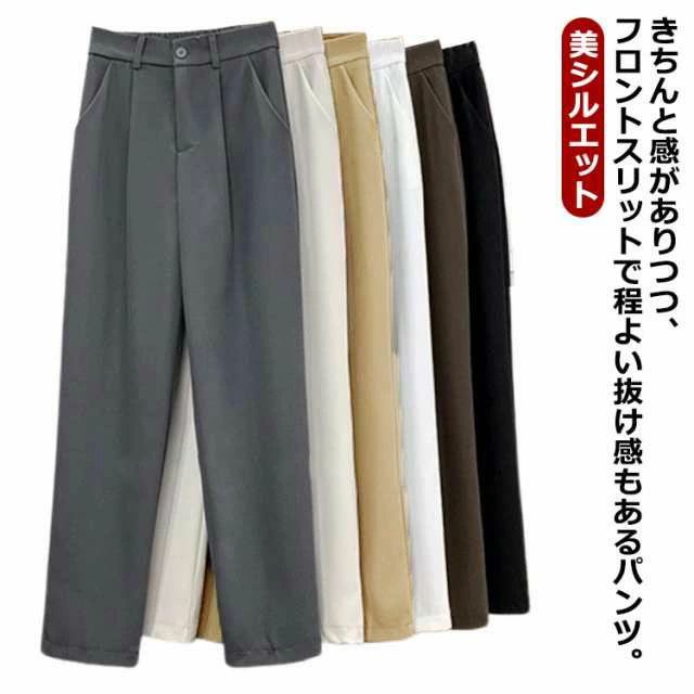 乐天商城 - THOM WILLS スリムスラックスパンツ レディース テーパードパンツ ワイドパンツ パンツ ロング ロングパンツ スラックス パステル カラーパンツ 無地 オフィス スリム 高見え 通勤 春 夏 秋 韓国ファッション 美シルエット ハイウエ