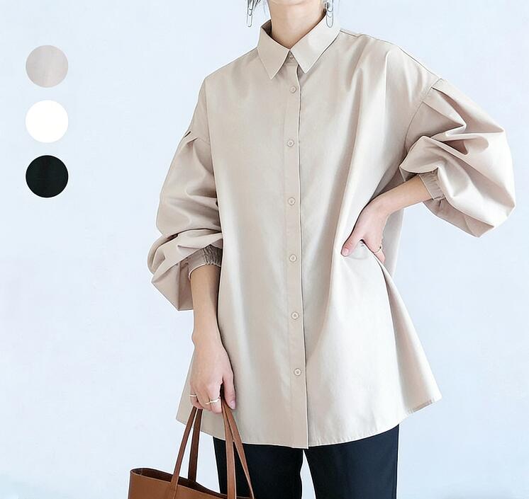 樂天商城 - ブラウス レディース オフィス フォーマル シワになりにくい トップス 大きいサイズ おしゃれ セレモニー オフィスカジュアル 体型カバー 大人 お洒落 レディースファッション レディース トップス 袖 ボリューム きれいめ フェミニン 白 黒 送料無料