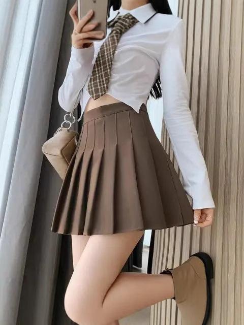 樂天商城 - スカート レディース プリーツ ミニスカート 風 JKスタイル 学院風 カジュアル 透け防止 伸縮性 ゴムウエスト 小柄対応 普段使い