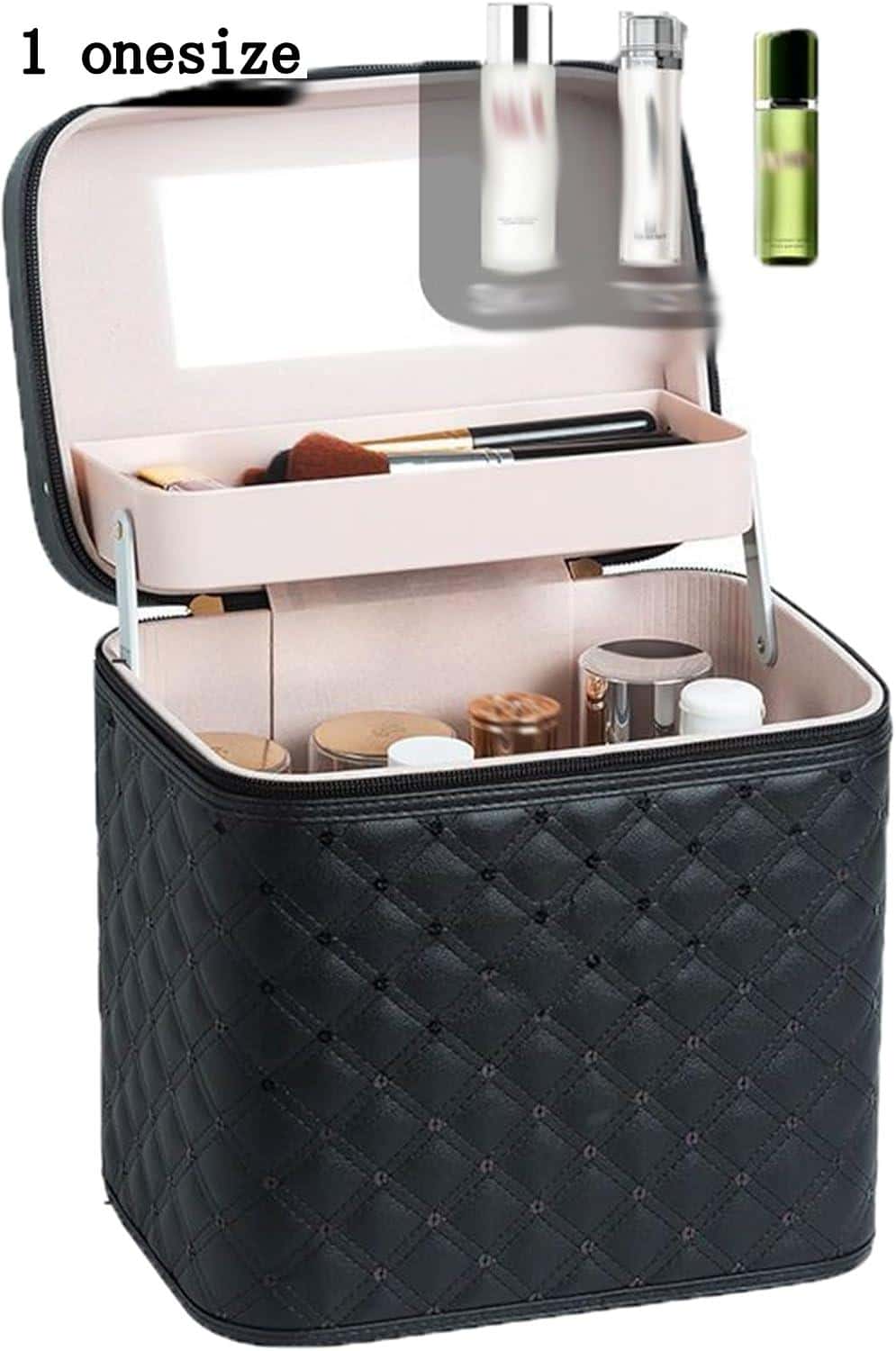 樂天商城 - 化粧箱 メイクアップケース 鏡付き コスメボックス 化粧品入れボックス メイク用品 女性用 携帯便利 耐久性 多機能 撥水加工