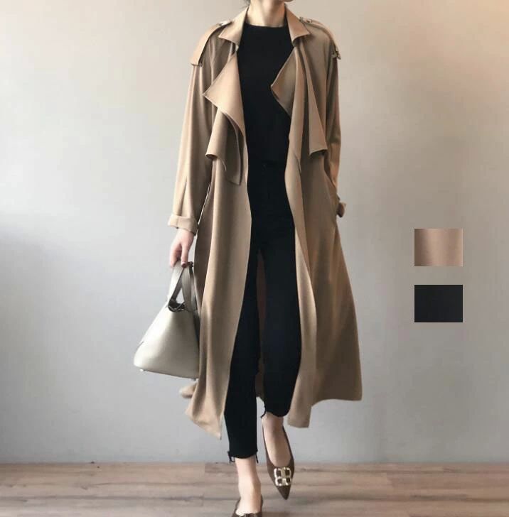 ジャケット レディーストレンチコート ミモレ アウター ロング 秋コート 春コート ...