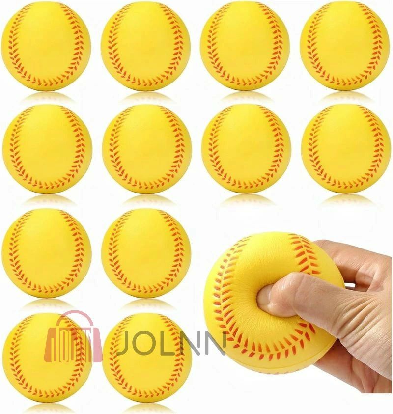 (9インチ) 捕球 子ども 初心者向け 練習用野球ボール 安全な投球 野球練習ボール 12個入り 7cm ソフトボール スポンジ野球ボール