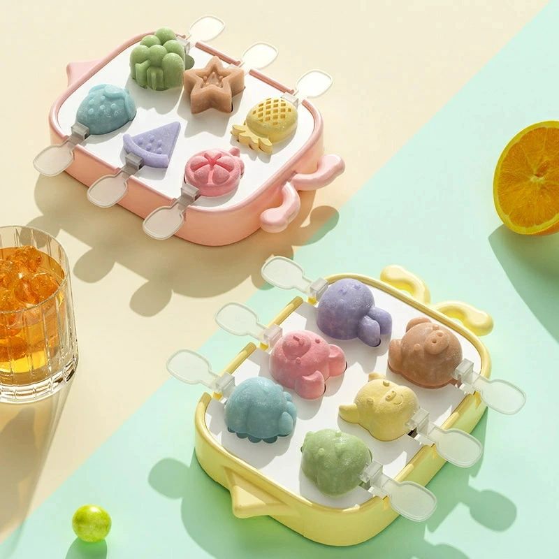 製氷皿 アイスキャンディー メーカー 雪山アイスキャンデー型 シリコン アイス型 DIY アイスクリーム パーティ 手作りアイス ケース付き 可愛い 6個取 アイスポップ 夏の必需品 引っ越し祝い