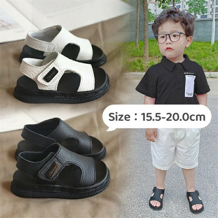 Slip-On - キッズ 通気性 サンダル 人気 軽い かわいい 男の子 子供靴 小学生 小学生 幼 子供 軽量 歩きやすい 滑り止め サンダル おしゃれ