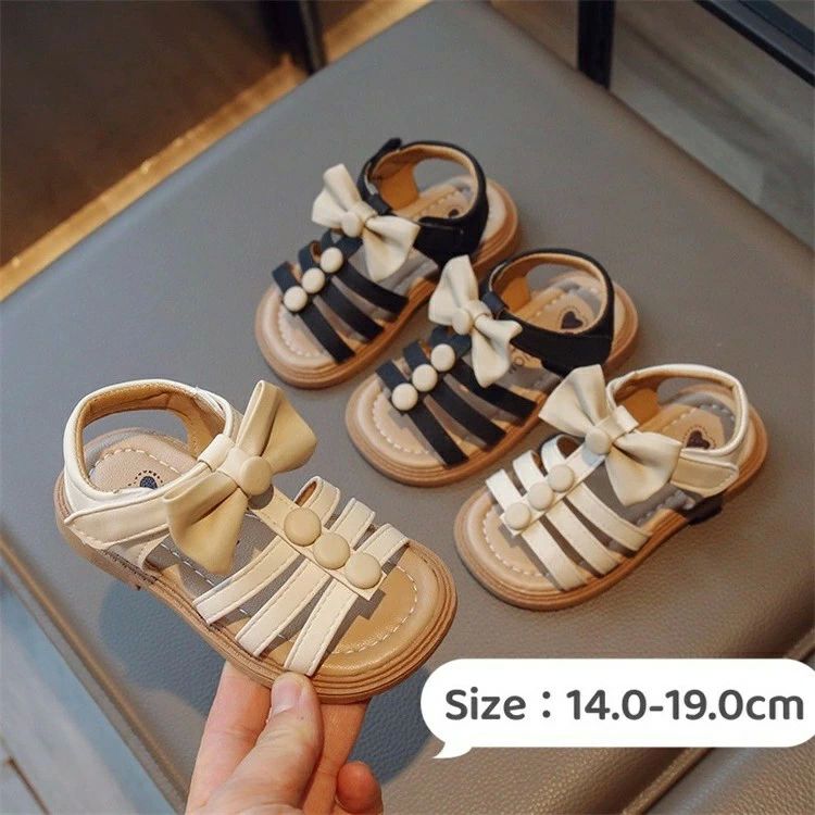 Slip-On - 軽量 キッズ 通気性 かわいい 滑り止め 子 お姫様 おしゃれ 女の子 サンダル 小学生 歩きやすい サンダル 子供 軽い リボン 人気