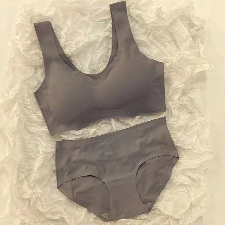無地 キッズ アンダーウェア パッド付き カップ付き ブラジャー 子供 可愛い 上下...