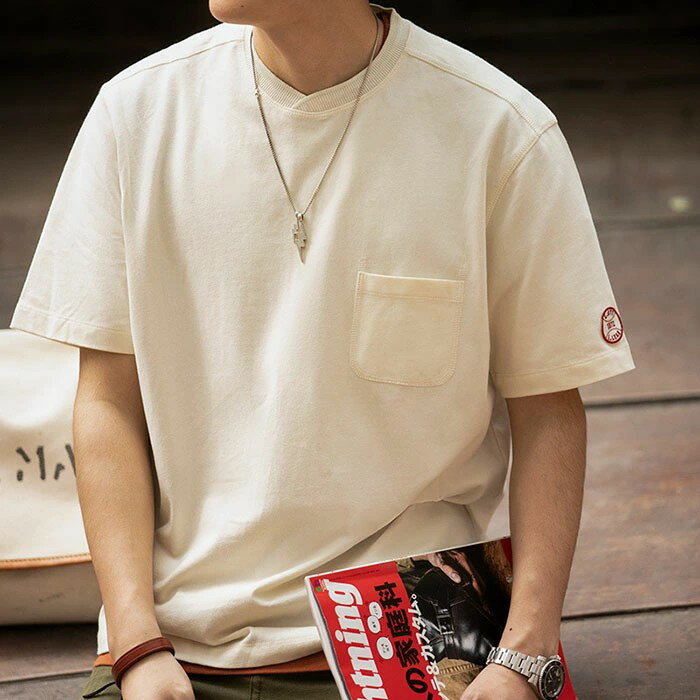 美国休闲服 - ビッグシルエット 半袖 夏 メンズファッション 半袖Tシャツ メンズ 野球 カットソー スポーツ tシャツ 無地 インナー アメカジ