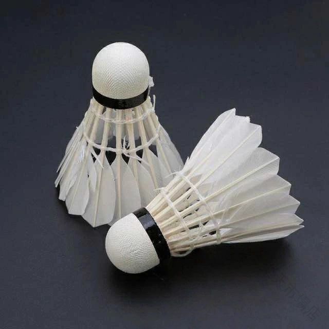 バドミントンシャトル ガチョウ羽根使用 強耐久性 12個入り 練習用スポーツ用品 ア...