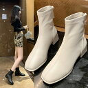 ストリート 女性 きれいめ 靴 大きいサイズ 太ヒール シンプ レディース 小さいサイズ ショートブーツ 痛くない 美脚 カジュアル