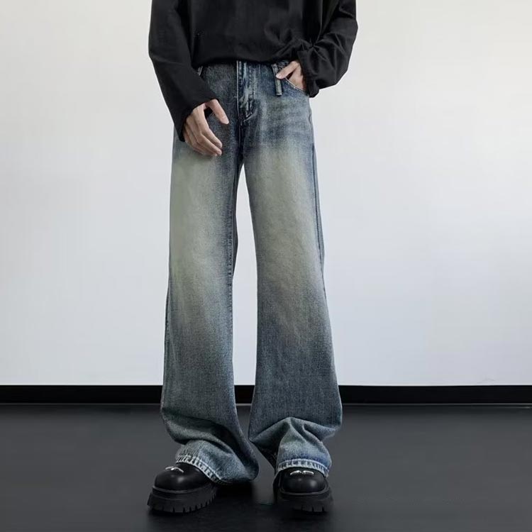 リラックスパンツ 体型カバー メンズ 春服 デニムパンツ ロングパンツ 長ズボン メンズ 秋服 フレアパンツ 大きいサ 冬服 ワイド