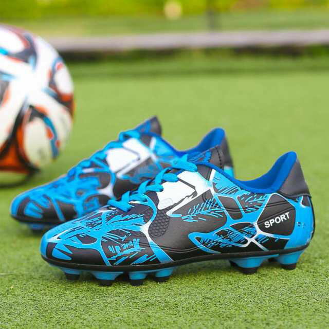 キッズ用 軽量 ジュニア トレーニングシューズ スパイクシ 子供用 サッカースパイクシューズ 運動靴 サッカーシューズ スポーツ 2