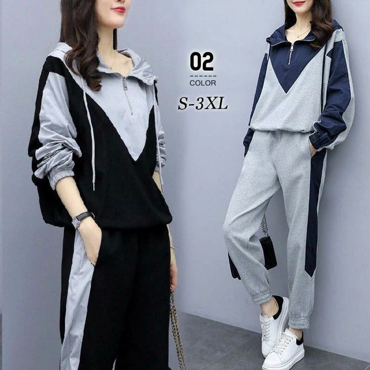 セットアップ 長袖トップス ボトムス 無地 冬 上下セット レディース カジュアル パンツ 春 シンプル スウェット レギンス 綿 秋