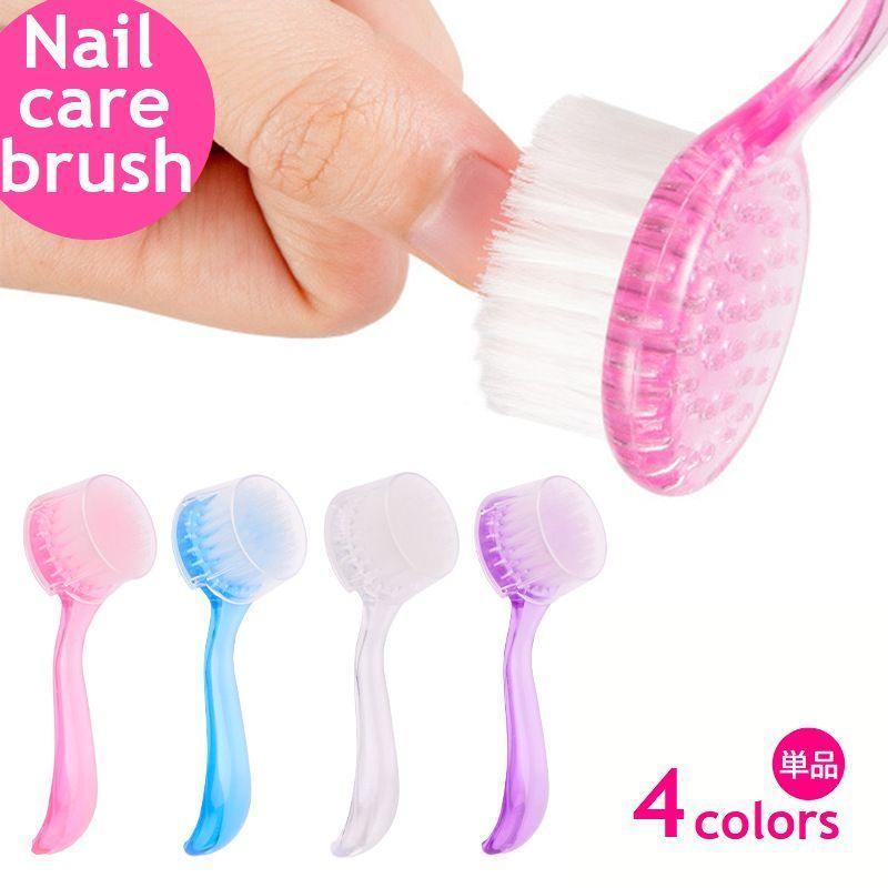형태 첨부 네일 케어 용품 반투명 네일 브러쉬 손톱용 브러쉬 더스트 브러쉬 발끝 네일 케어 브러쉬 손끝 손톱 사이 핸들 첨부 단품