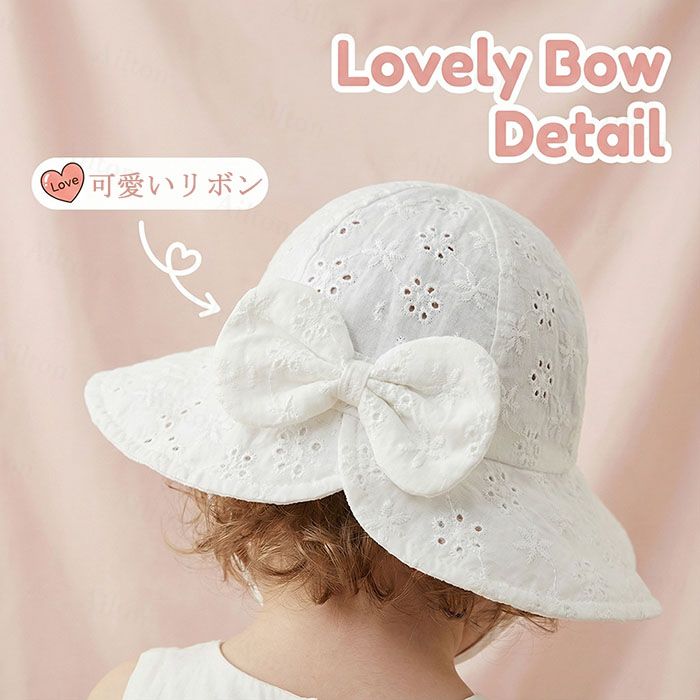 通気性 キッズ 子供用 サンハット 遮光 赤ちゃん 日焼け キャップ 日除けハット UVカット 可愛い 日よけ帽子 ベビー帽子 女の子