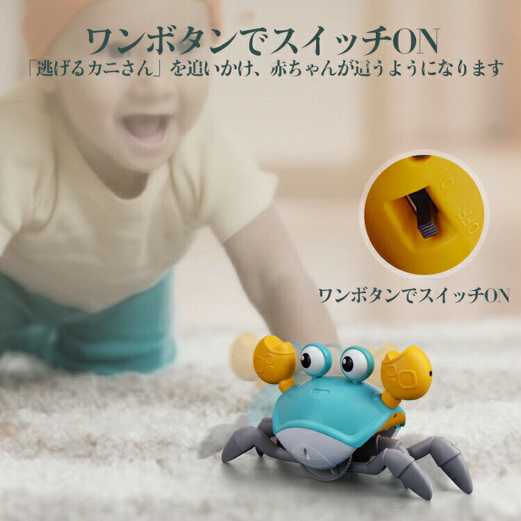 充電式 入園 おもちゃ 子ども 動く 走るカニ カニ おもちゃ 知育玩具 カニ 動く逃げるかにさん 動くカニ 人気おもちゃ はしる蟹