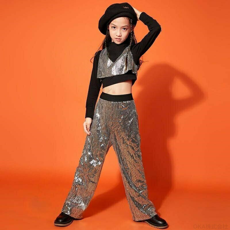 ヒップホップ セットアップ キッズ ダンス衣装 パンツ 衣装 ファッション ダンス ダンスウ ダンス 演出服 キッズダンス女の子