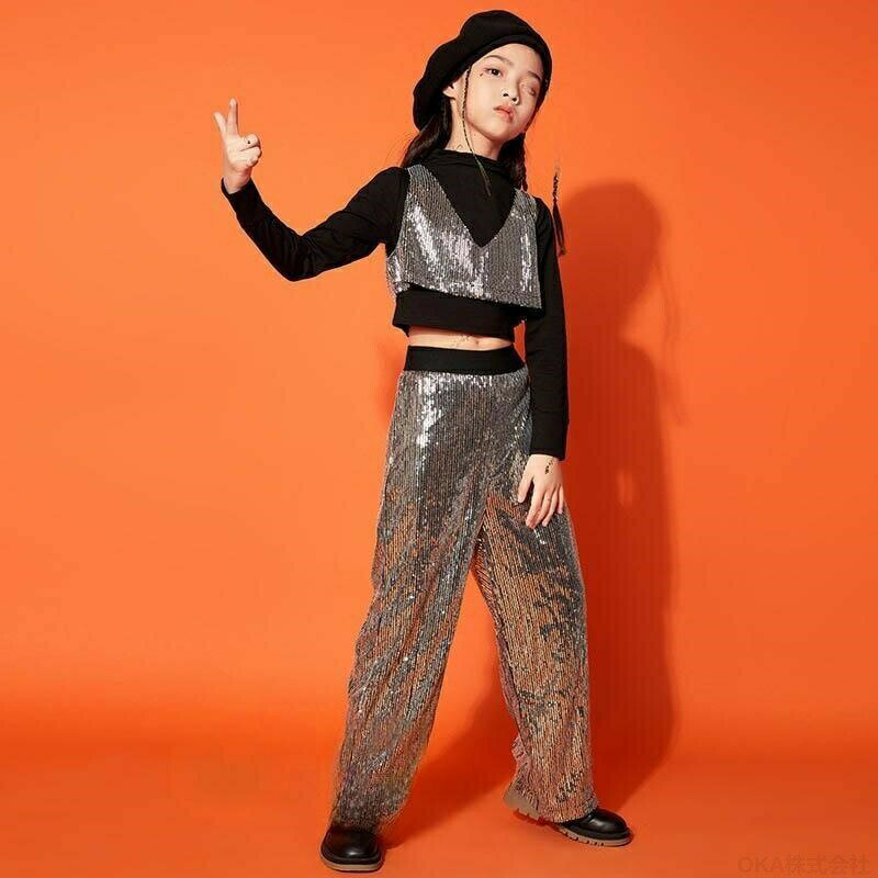 ヒップホップ セットアップ キッズ ダンス衣装 パンツ 衣装 ファッション ダンス ダンスウ ダンス 演出服 キッズダンス女の子