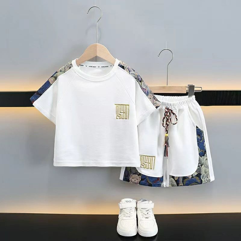 ジュニア セットアップ 子供 tシャツ ハーフパンツ 子供服 Tシャツ 2点セット 夏 上下セット 半袖 パンツ 男の子 おしゃ