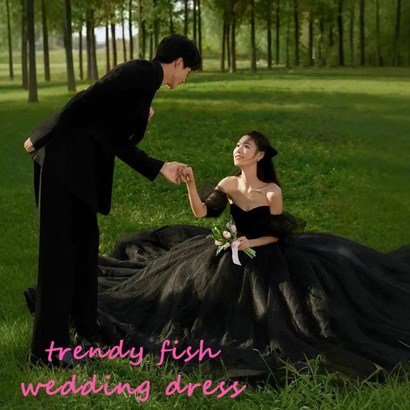 大きいサイズ 格安 ウェディングドレス 黒 花嫁 二次会 前撮り 黒 ドレス カラードレス 発表会 Aラ ウエディングドレス ブラック