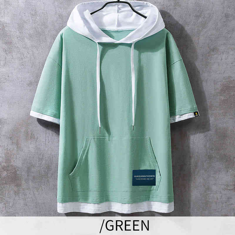 tシャツ トップス 綿 フード付きtシャツ 半袖パーカー メンズ 半袖 薄手 カットソー 春夏 春夏 プルオーバー 半袖 無地 送料無料