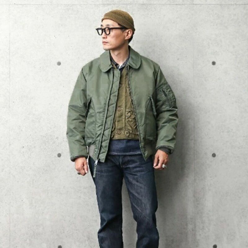 cwu-45p 中綿ジャケット フライトジャケット ジャケット メンズ レ 中綿 スタジアムジャンパー ミリタリージャケット スタジャン 2