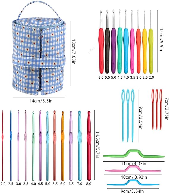 クラ かぎ針編み 編みキット 初心者かぎ針 かぎ針編み用品 編み物 人間工学 再利用可能 かぎ針編みセット 糸キット 針編み かぎ
