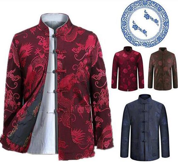 漢服 8タイプ メンズジャケット 太極拳服 パパへのプレゼント 中華風コート 武術稽古 唐 中華服 春秋メンズカンフーコート