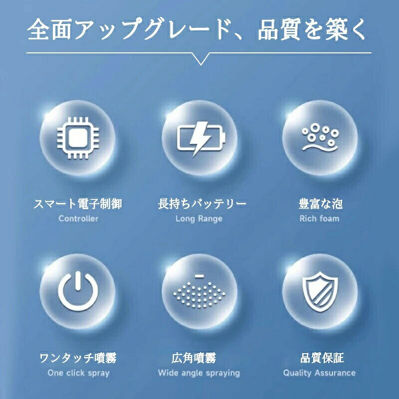 電動フォームガン 洗車 噴霧器 洗車泡フォームガン 電動 洗車フォームガン USB 充...