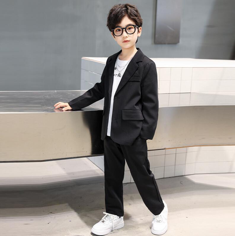 キッズスーツ 送料無料 小学校 卒業式 男子 ゆったり 入学式スーツ 男の子 小学生 大きい 入学式 中学生 男子スーツ 卒園式 カジュアル 大きいサイズ 長袖 おしゃれ 2点セット ジャケット パンツ 100 110 120 130 140 150 160 170