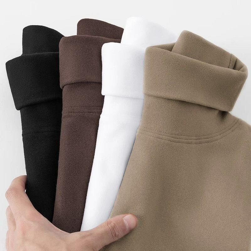 防寒 長袖 ス あったか 保温 暖かい タートルネック 厚手 【2枚セット】 黒 無地 tシャツ 肌着 インナー 送料無料 ヒートテック