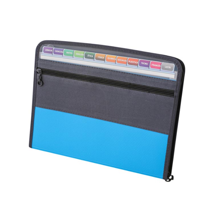 収納 書類 書類ケース ファイル 持ち運び 蛇腹 ファスナ ドキュメントファイル A4 ファイルケース 13ポケット 布張 ファイル収納