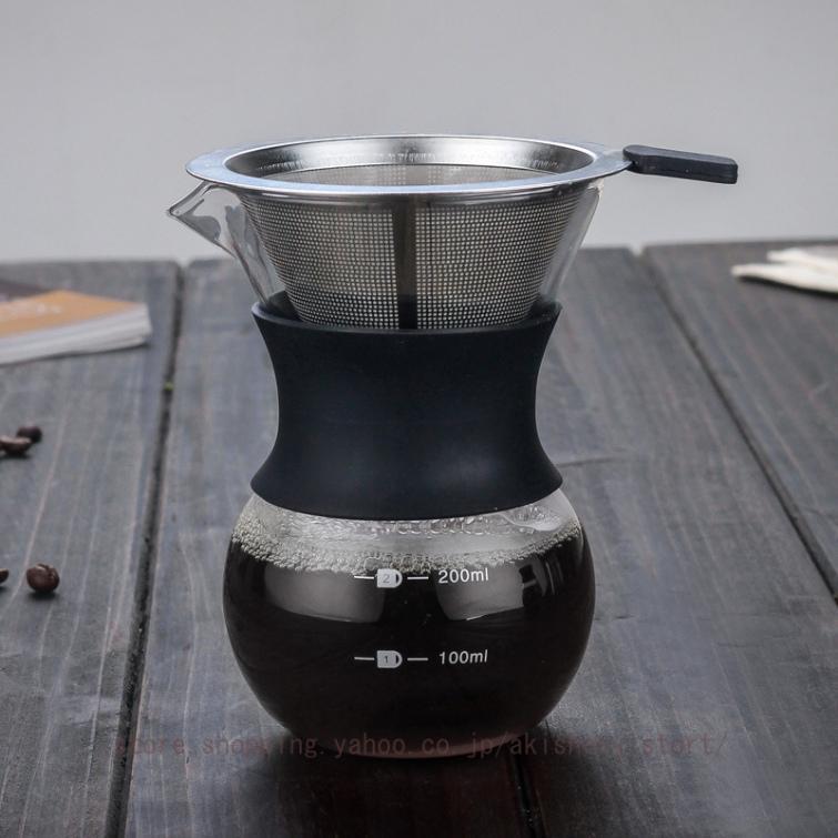ドリップ珈琲サーバー コーヒー コーヒーフィルター 耐熱ガラス コーヒーサーバー ガラスサーバー コーヒーポット 器具 ドリップ 2