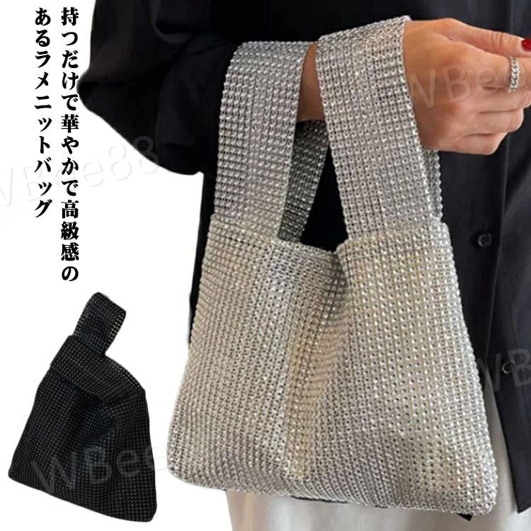樂天商城 - ハンドバッグ 手提げバッグ トートバッグ エコバッグ バッグ ミニトート ミ マルシェバッグ ミニ キラキラ レディース きれいめ