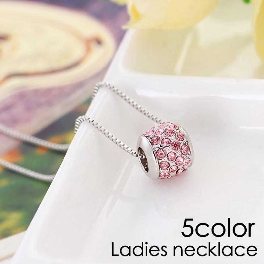 ネックレス ペンダント レディース 女性 アクセサリー リング ラインストーン 華やか シルバーカラー おしゃれ 可愛い 首飾り お出かけ