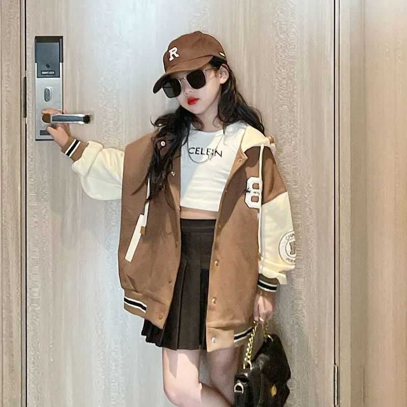 ジャンパー 子供 ジュニア フード付き ジャケット 長袖 お出かけ キッズ コート ブルゾン 女の子 韓国..