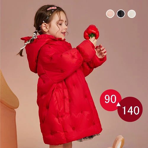 ダウンジャケット 防風 防寒 ベビー ダウンコート キッズダウンコート 女の子 コート キッズ服 フード付き アウター 通學 キッズ