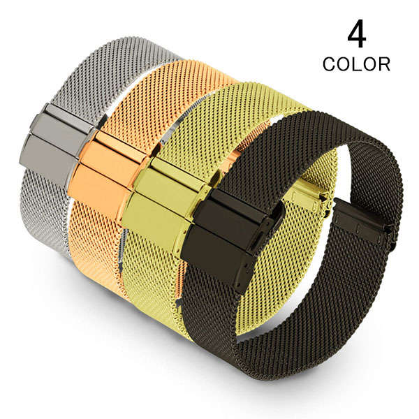 時計バンド バンド ストレートタイプ レディース 交換用 ミラネーゼループ ステンレススチール バンド 腕時計 メンズ 腕時計ベル