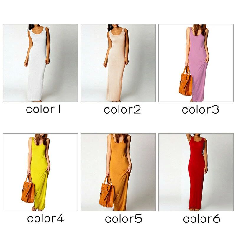 カジュア タイト ファッション ロング丈 春夏秋冬 シンプル 無地 マキシ丈 セクシー タンクワンピース インナー レディース 夏服