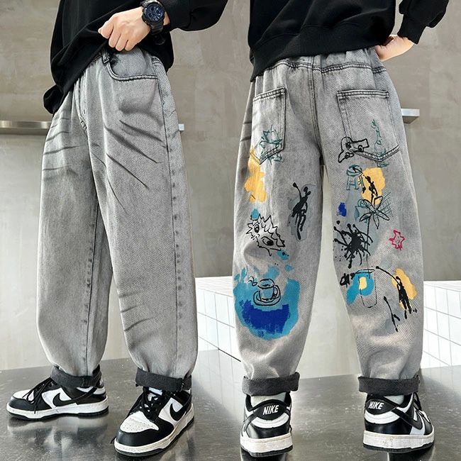 長ズボン デニム こども服 ジーパン ジュニア ロングパンツ ボーイズ 男の子 キッズ ゆったり 子供服 ジーンズ 子供 パンツ