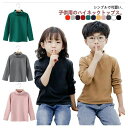 キッズ 男の子 無地 子供服 タートルネック 暖かい 長袖 薄手 シンプル ハイネック 送料無料 トップス インナー 女の子 Tシャツ