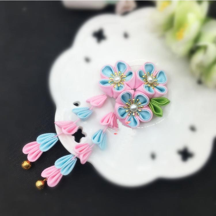 成人式 ヘアアクセサリー 浴衣 結婚 卒園式 髪飾り キッズ 成人式 梅 送料無料 下がり藤 子ども 卒業式 振袖 七五三 つまみ細工