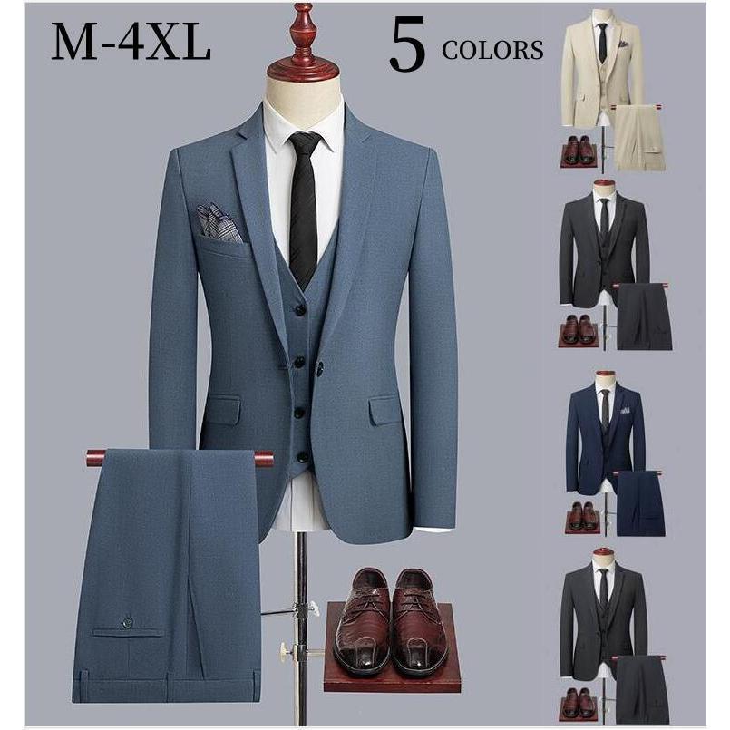 フォーマル スリム メンズスーツ スーツ /3ピースビジネススーツ 2ピース 結婚式 上下セット ビジネス セットアップ 紳士 男性