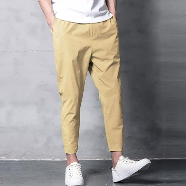 ス 薄手 速乾 薄手 ストレッチパンツ チノパンツ 夏 超伸縮 テーパードパンツ 9分丈 スキニーパンツ ストレッチ メンズ チノパン