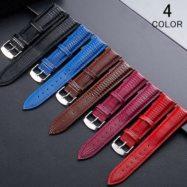 フェイクレザー レザーバンド メンズ 時計バンド バンド 替 ストレートタイプ レディース 交換用 腕時計ベルト 鰐 腕時計 ワニ