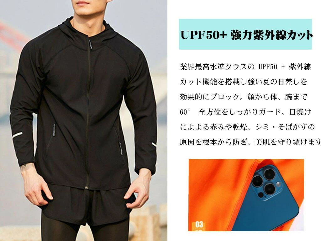 UVパーカー ラッシュガード レディース メンズ UPF50+ UVカット 長袖 フルジップ ...